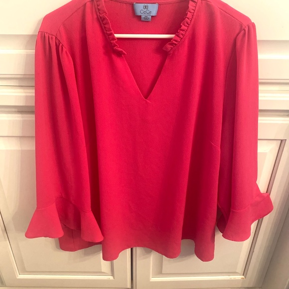 Like New CeCe Pink Crepe Blouse XXL - Picture 3 of 4